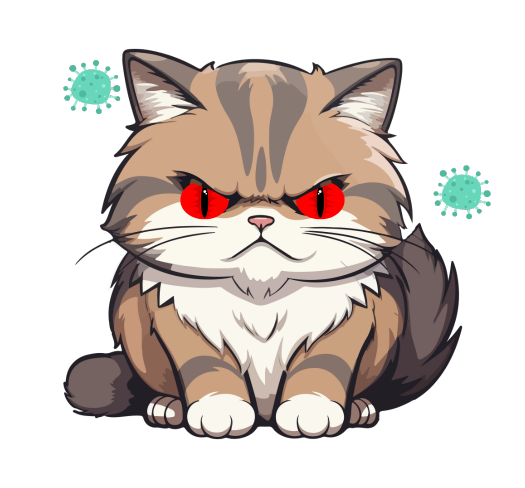 Gato infectado